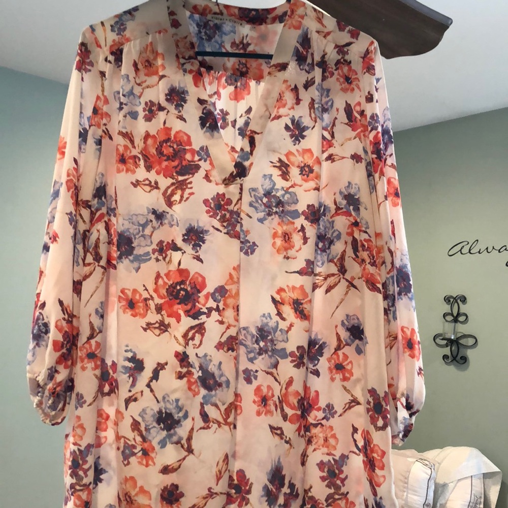 Floral white blouse
